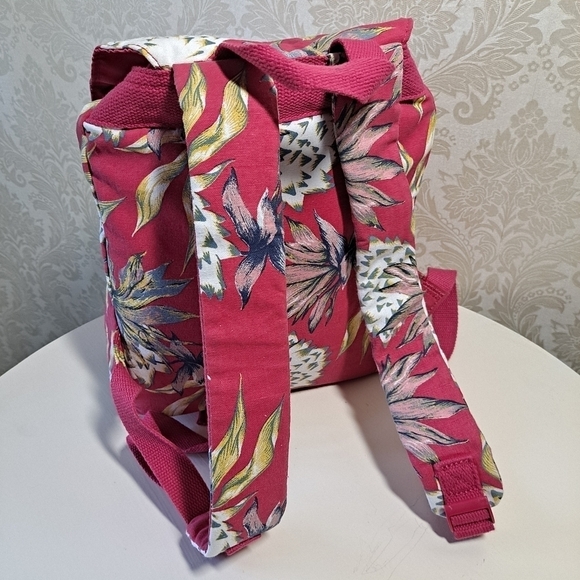 Roxy Backpack floral canvas hot pink - Picture 5 of 12